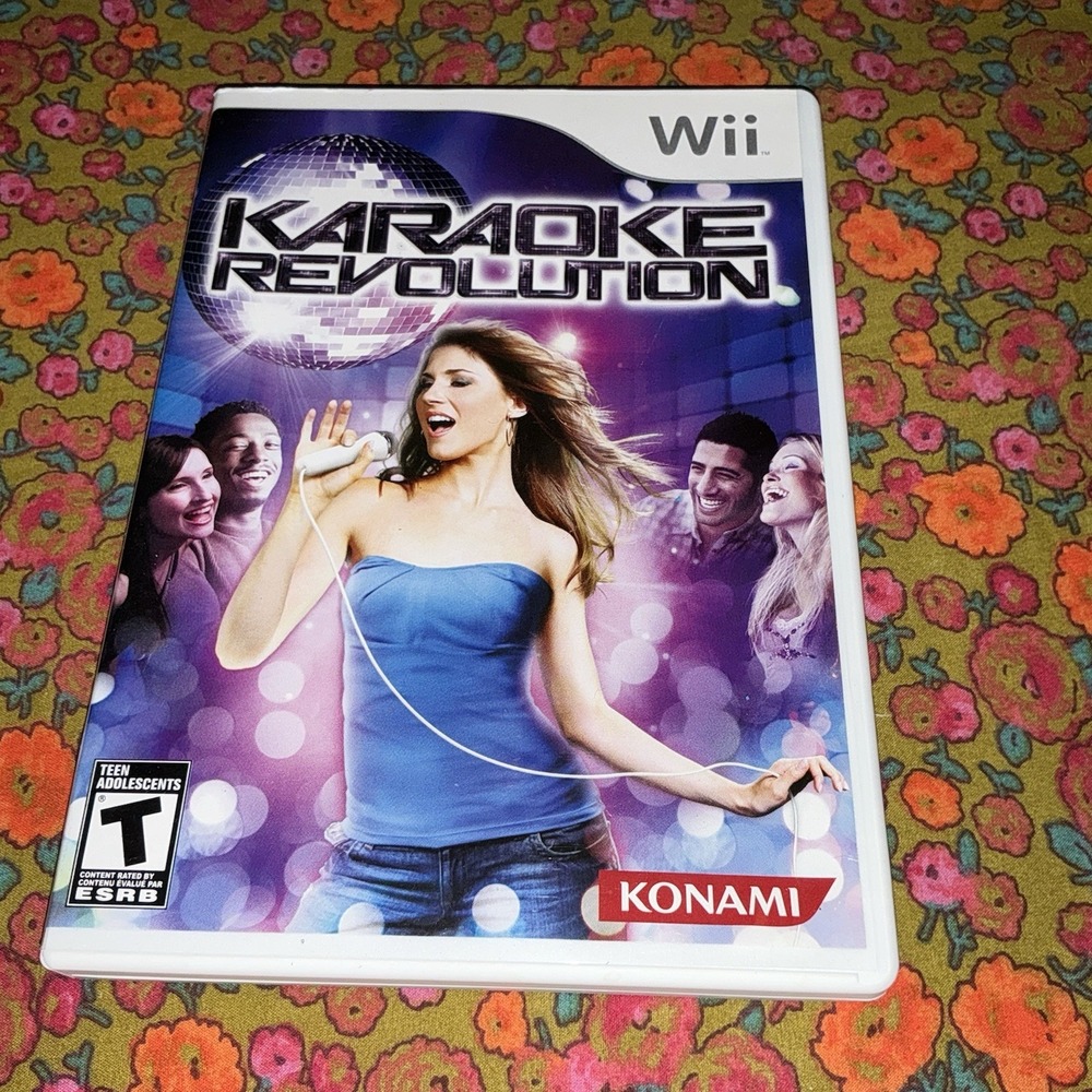 KARAOKE REVOLUTION GAME FOR NINTENDO Wii, GAME DISC CASE, MANUAL, KONAMI